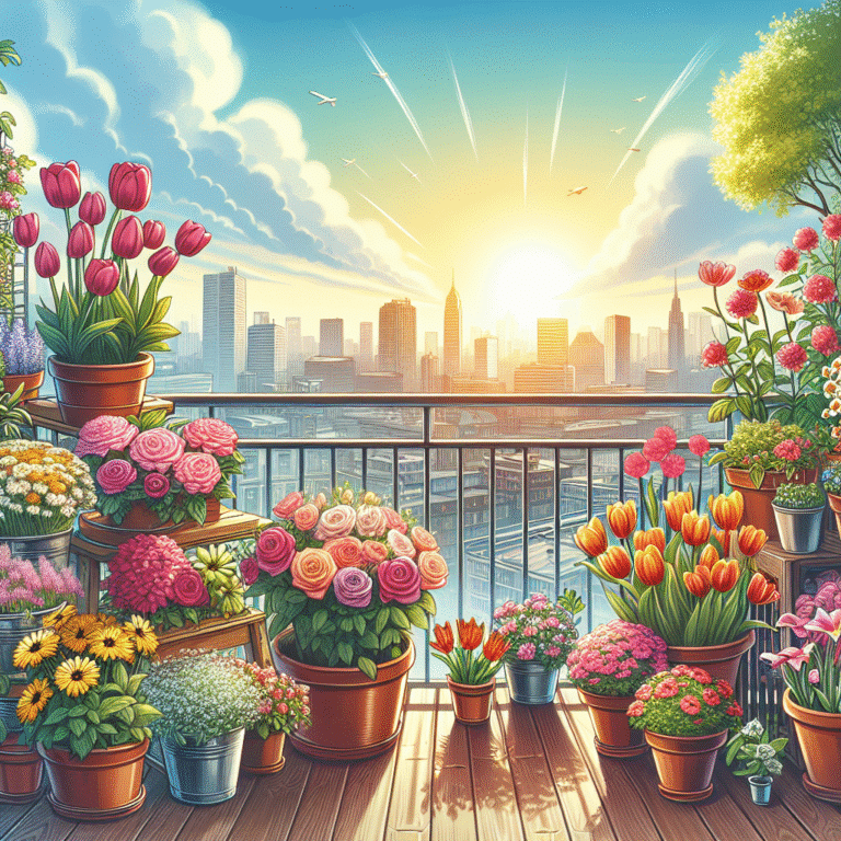 cultivo de flores na varanda