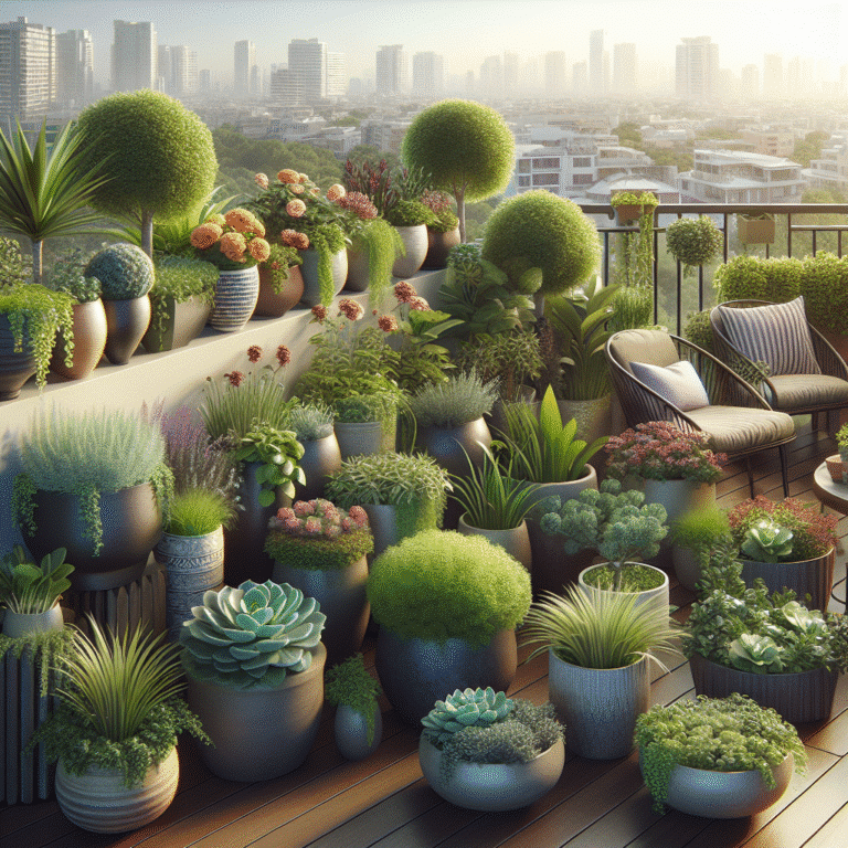 jardim em vasos para varanda