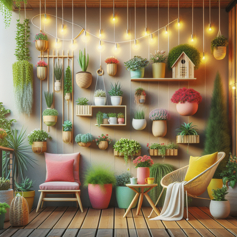 ideias criativas para um jardim na varanda pequena