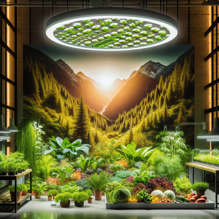 dicas de iluminação para horta interna