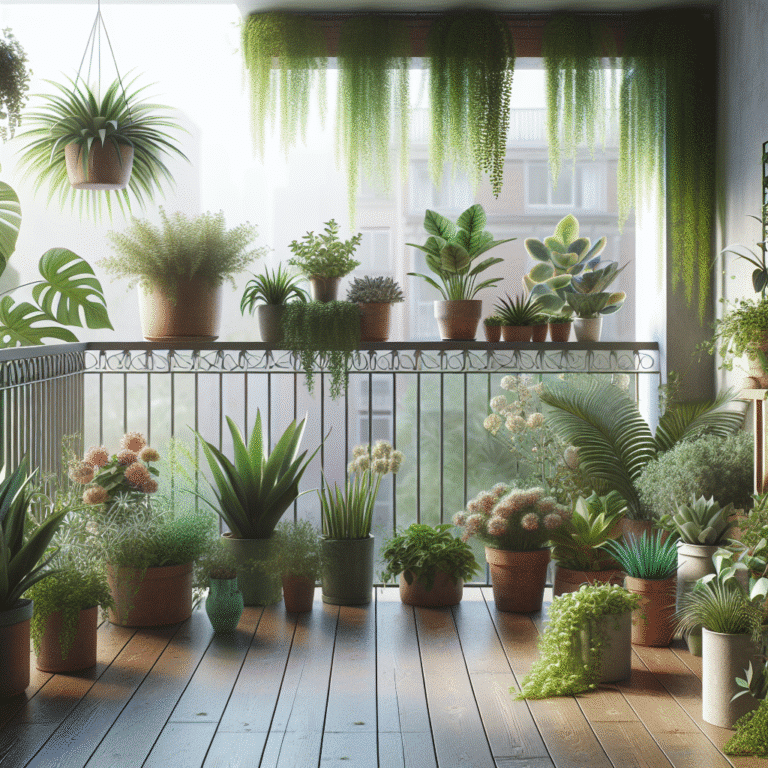 decoração com plantas na varanda